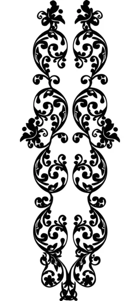Symmetriska svart dekor på vit — Stock vektor