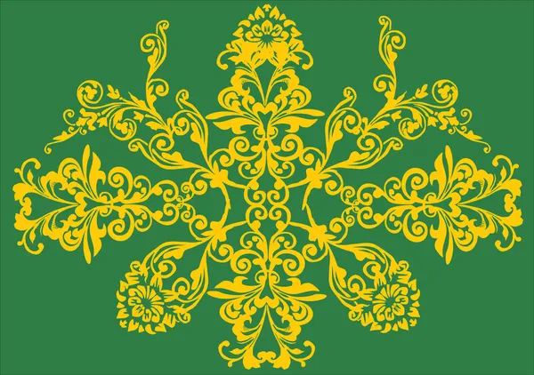 Diseño dorado en verde — Archivo Imágenes Vectoriales