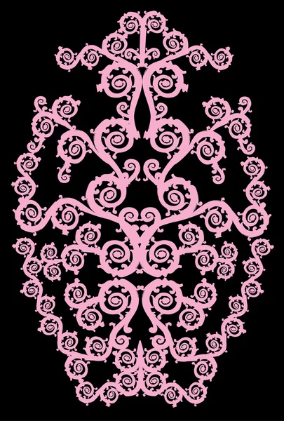 Συμμετρική κάθετος σχεδιασμός ροζ κατσαρά — Διανυσματικό Αρχείο