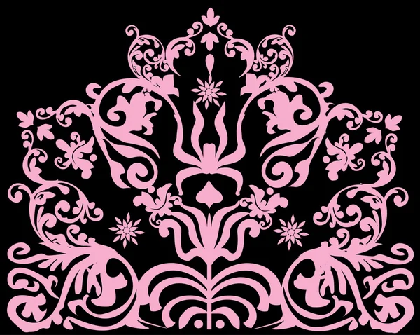 Design com design convencionalizado rosa — Vetor de Stock