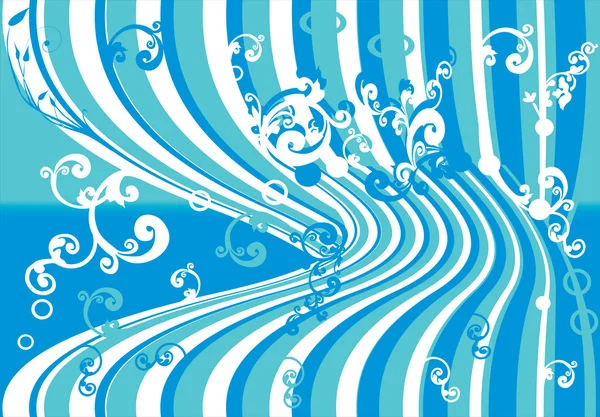 Fond abstrait bleu et blanc — Image vectorielle