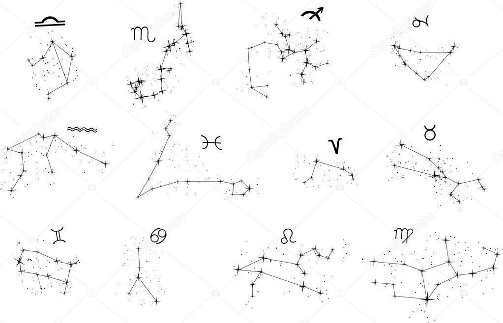 zodiac constellation silhouettes