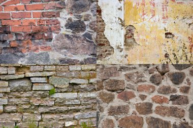 Brick wall textures collection clipart