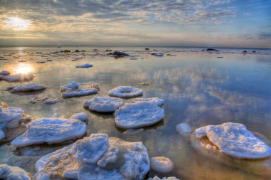 Hdri winter sea landscape clipart