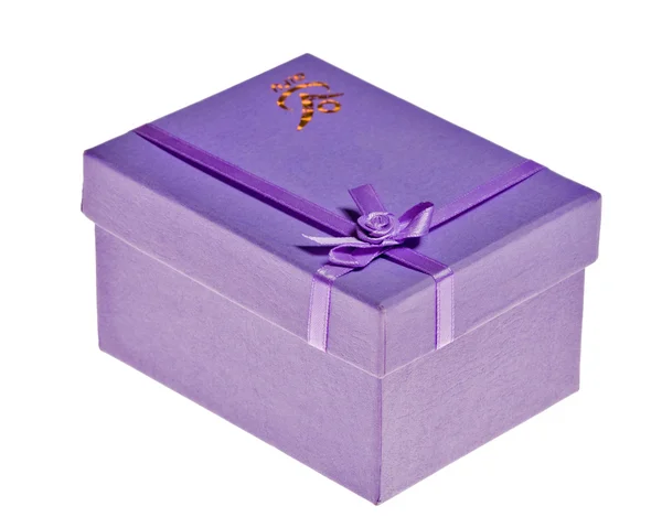 Small closed lilac box — Stock Photo, Image