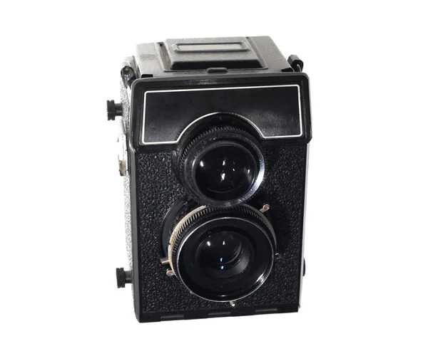 Oude zwarte camera — Stockfoto
