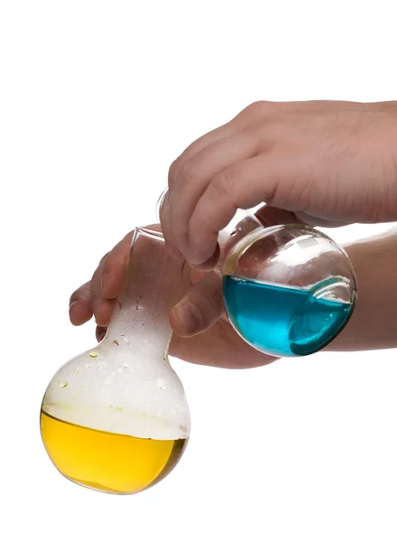 Two component chemistry experiment — Stock Photo, Image