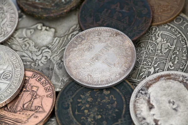 Old coins background — Stock Photo, Image