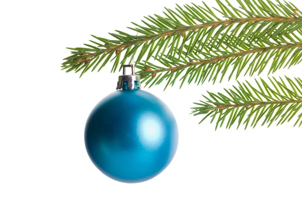 Decoraciones de árbol de navidad azul único — Foto de Stock