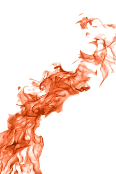 Orange flame on white — Stock Photo, Image