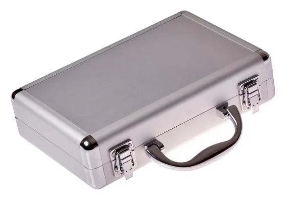 Aluminium handväska på vit — Stockfoto