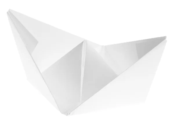Einzelnes Papierschiff — Stockfoto