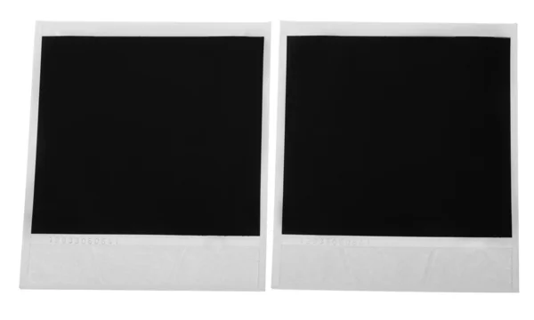 Dvě prázdné karty polaroid2 つの空白のポラロイド カード — ストック写真