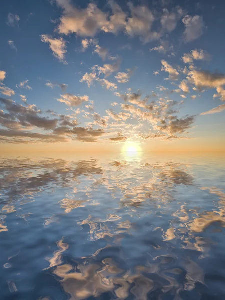 Zee zonsondergang landschap — Stockfoto