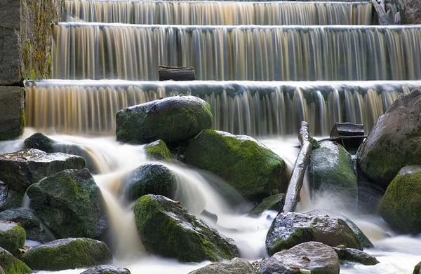 Drie niveau cascade van watervallen — Stockfoto