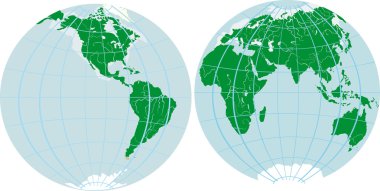 two hemispheres illustration clipart