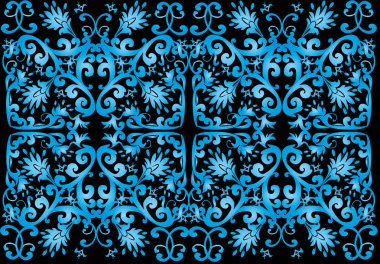 simetrik arka plan siyah ve mavi