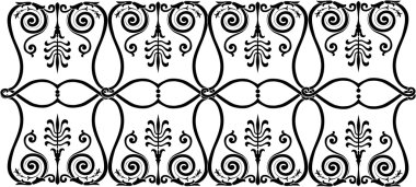 basit kıvırcık siyah çiçek Şerit