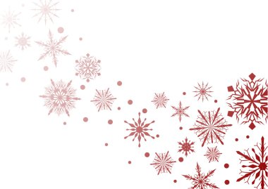 red snowflake illustration clipart