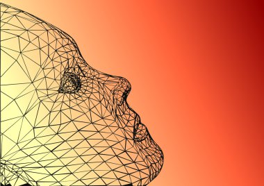 kadının yüzü çerçevesi kırmızıya