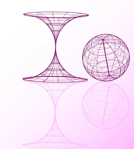 Abstracto rosa figuras geométricas — Vector de stock