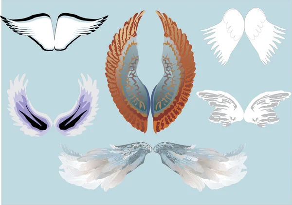 Six paires d'ailes — Image vectorielle