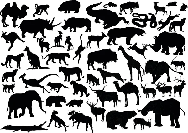 Ensemble énorme d'animaux — Image vectorielle