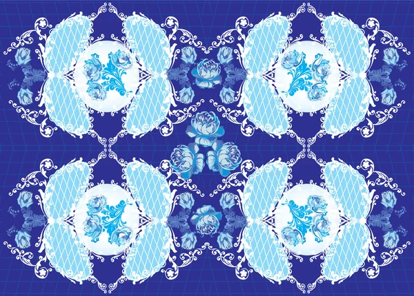 美しい青い花とデザインします。 — ストックベクタ