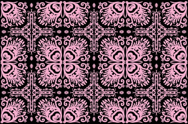 Roze achtergrond met vierkante elementen — Stockvector