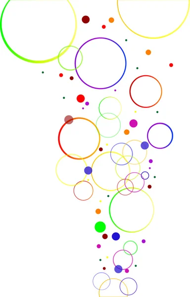 Abstraktní dekorace s kruhy barevné — Stockový vektor