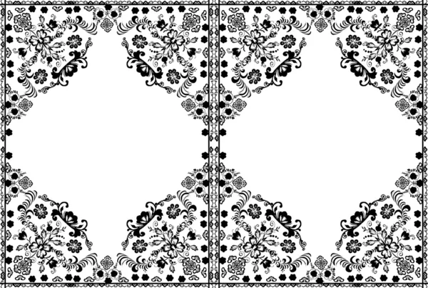 Dos diseño de marco floral — Archivo Imágenes Vectoriales