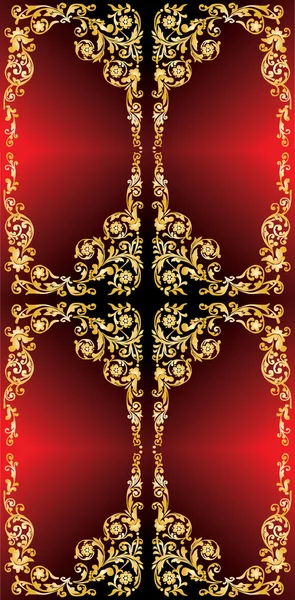 Quattro cornici astratte in oro decorazione — Vettoriale Stock