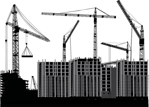Velké bytové výstavby — Stockový vektor