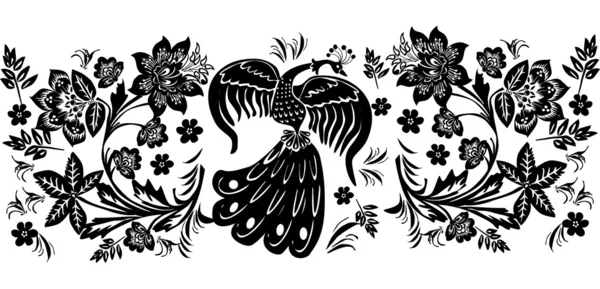 Banda decorada con pájaro — Archivo Imágenes Vectoriales