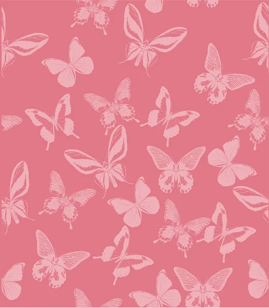 蝴蝶粉红色背景 — 图库矢量图片