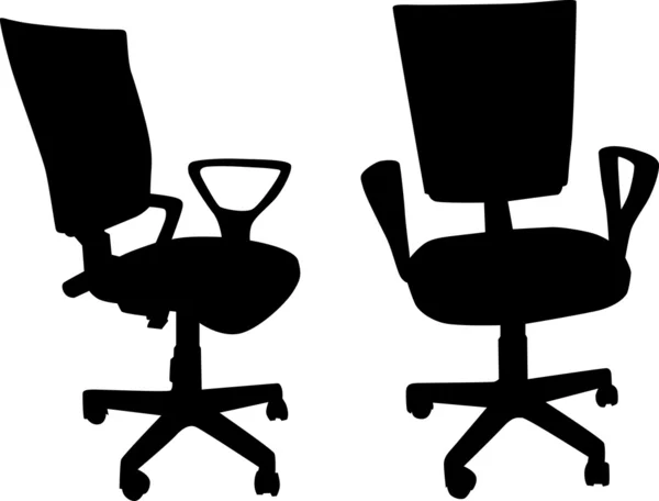 Two office chairs isolated on white — Stock Vector
