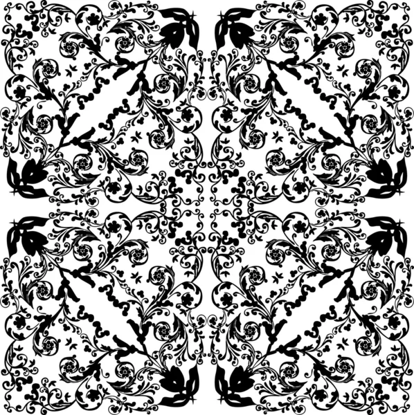 Μαύρο τετράγωνο μοτίβο κουλουριασμένη σε λευκό — Διανυσματικό Αρχείο