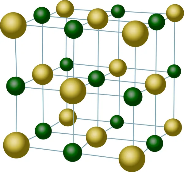 Natriumklorid kristall structue — Stock vektor