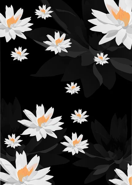 Achtergrond met lichte lily bloemen — Stockvector