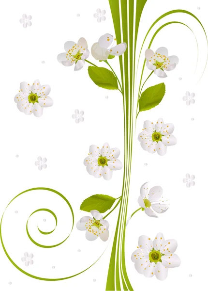Sakura çiçekler ile soyut desen — Stok Vektör
