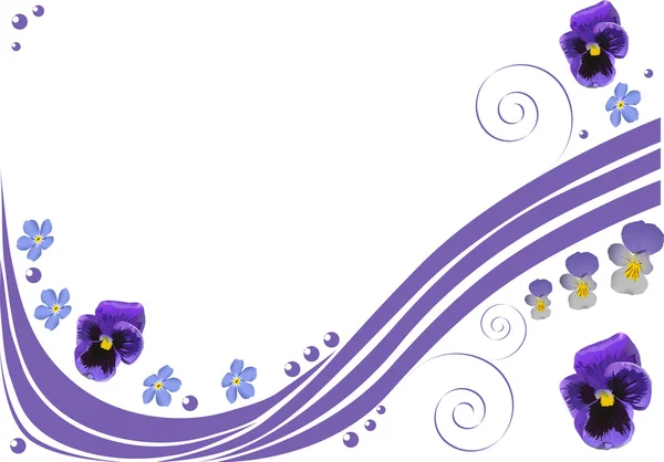Patroon met blauwe viooltje bloemen — Stockvector