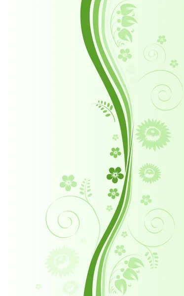 Abstraktes grünes Blumenmuster — Stockvektor