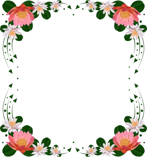 Liliom virágok keret — Stock Vector