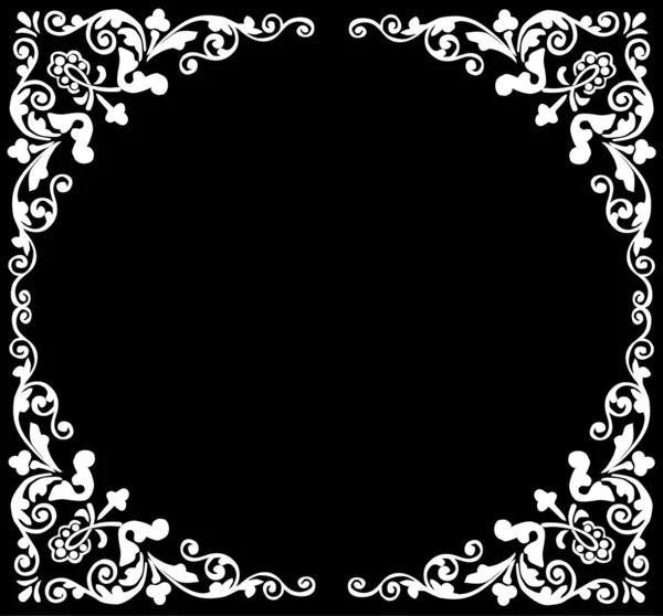 Simple blanco sobre marco negro — Archivo Imágenes Vectoriales