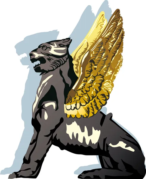 Griffon avec illustration d'ombre — Image vectorielle