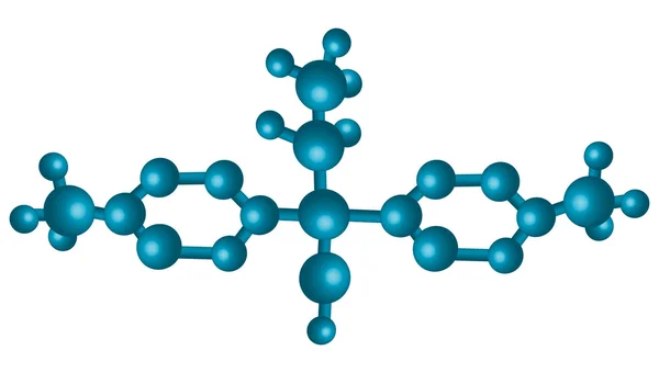 Vzorek s modrými molekula — Stockový vektor