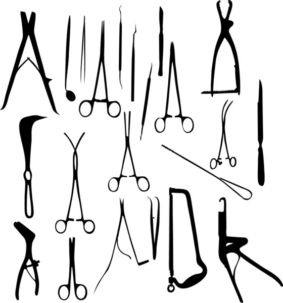 Хірургічні та стоматологічні інструменти — стоковий вектор