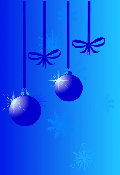 Blauwe Nieuwjaar decoratie — Stockvector