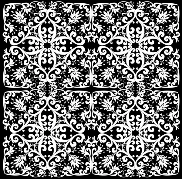 Fond carré simple avec des boucles blanches — Image vectorielle