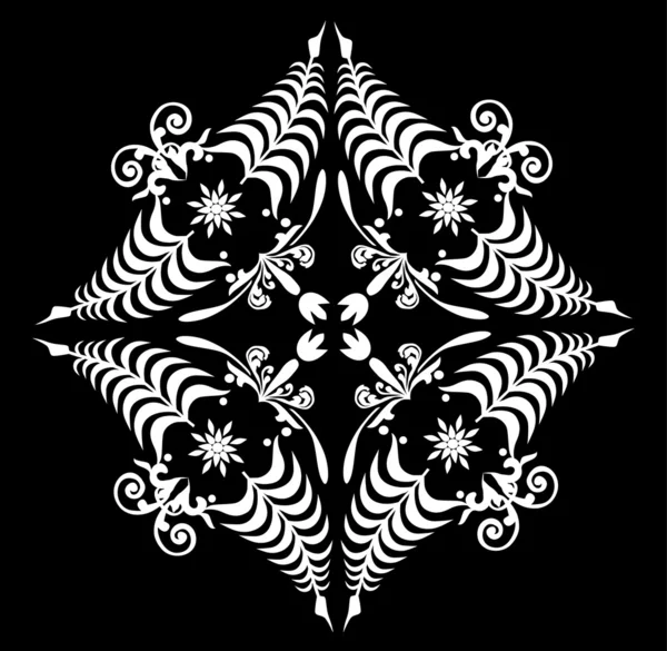 Rhombic black decoration — Stock Vector